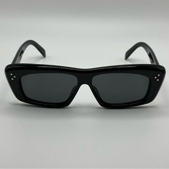 NEW CELINE Sunglasses CL40259I 01A Shiny Black/Smoke Unisex - Picture 1 of 11